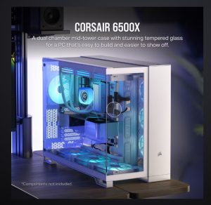 CORSAIR 6500X Tempered Glass ATX Mid-Tower, Dual Chamber, Cable ...